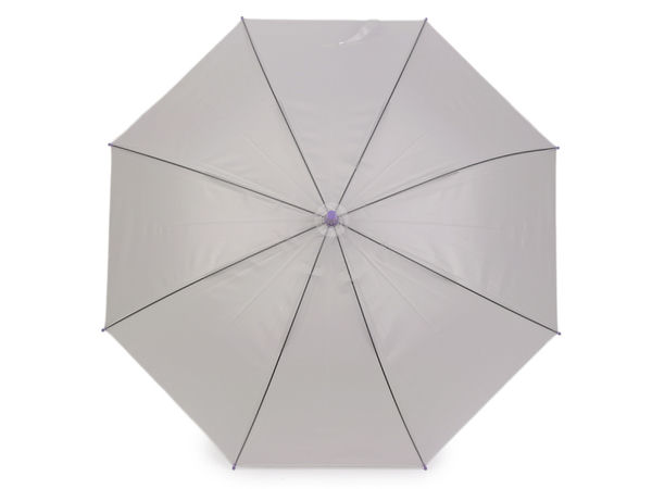 Umbrelă de damă tip baston, cu deschidere automată și schimbare de culoare - Umbrelă de ploaie translucidă, rezistentă la vânt, activată de razele UV