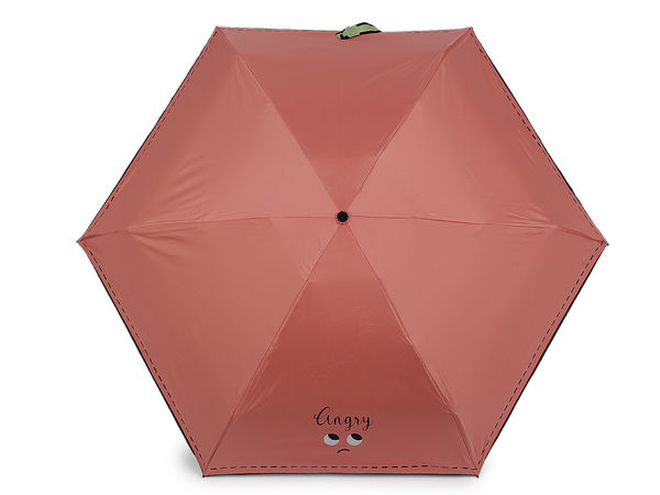Umbrelă mini pliabilă pentru damă, cu protecție UV și husă tip poșetă asortată - Design compact cu 6 panouri