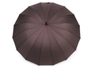 Umbrelă elegantă de damă tip baston, cu deschidere automată, 16 secțiuni și imprimeu cu buline