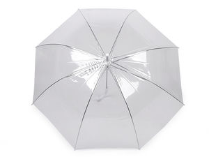 Umbrelă premium transparentă tip cupolă cu deschidere automată - Accesoriu clasic transparent pentru nunți și modă