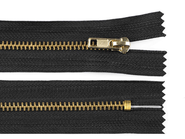 Fermoar metalic închis premium nr. 4 (lățime dinți 4 mm, lungime 10 cm) pentru pantaloni, îmbrăcăminte și genți