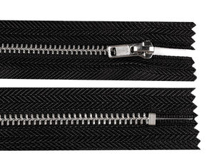 Fermoar metalic nedetașabil premium nr. 4 (20 cm) cu dinți argintii - Sistem de închidere durabil pentru pantaloni, bluze și genți