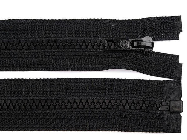 Fermoar detașabil premium din plastic nr. 5 pentru jachete și paltoane, 105 cm - Negru