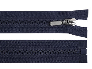 Fermoar din plastic detașabil nr. 5 cu cursor metalic decorativ (70 cm)