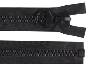 Fermoar robust din plastic, extra mare, nr. 20, negru - 60 cm și 70 cm