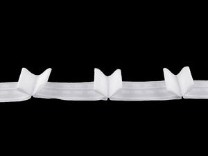 Rejansă premium Rufflette pentru pliuri tip cartuș, 50 mm - Alb
