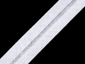Bandă de biais îndoită din bumbac premium (lățime 20 mm) - Bordură profesională uni pentru croitorie, galanterie și textile de casă