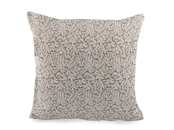 Față de pernă decorativă cu model botanic din frunze țesute - 45x45 cm