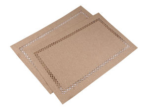 Suport de masă textil premium cu două fețe și model perforat (30 x 45 cm)
