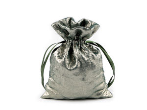 Săculeț metalizat pentru cadouri cu șnur satinat (13x18 cm) - Ambalaj premium pentru bijuterii, cosmetice și cadouri mici