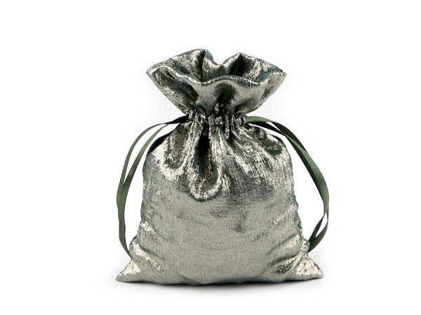Săculeț metalizat pentru cadouri cu șnur satinat (13x18 cm) - Ambalaj premium pentru bijuterii, cosmetice și cadouri mici