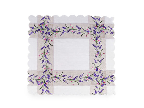 Suport de masă textil pătrat cu imprimeu floral (40x40 cm) - Protecție premium pentru masă