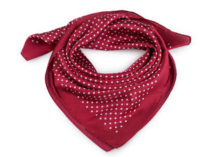 Eșarfă din satin premium cu buline - Eșarfă pătrată elegantă pentru gât și accesoriu de geantă, 65x65 cm