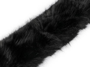 Guler și garnitură detașabilă din blană artificială de lux pentru glugă, cu bride elastice - 68cm