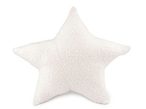 Pernă decorativă premium Bouclé în formă de stea – Pernă de accent moale, tip shaggy, Ø40 cm