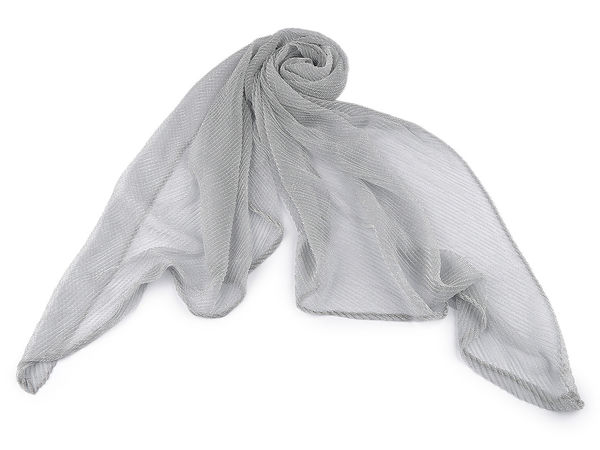 Șal elegant de seară din lurex plisat și eșarfă pentru umeri (60x160 cm)