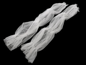 Mâneci elegante din tul de 70 cm - Mănuși lungi de seară din plasă transparentă pentru nunți și petreceri