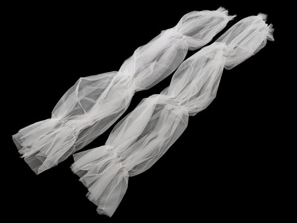 Mâneci elegante din tul de 70 cm - Mănuși lungi de seară din plasă transparentă pentru nunți și petreceri
