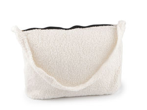 Geantă mare de mână din blăniță ecologică tip Teddy - Geantă de umăr premium și shopper confortabil (39x29 cm)