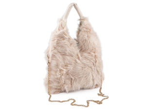 Geantă premium din blană ecologică - Poșetă crossbody versatilă cu baretă din lanț detașabilă