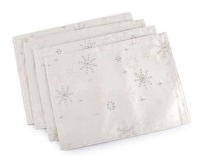 Suport textil de masă premium cu două fețe pentru Crăciun, cu detalii elegante din lurex (30x40 cm)