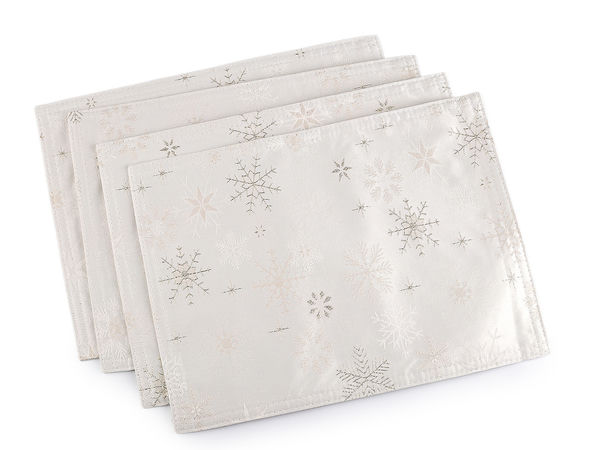 Suport textil de masă premium cu două fețe pentru Crăciun, cu detalii elegante din lurex (30x40 cm)