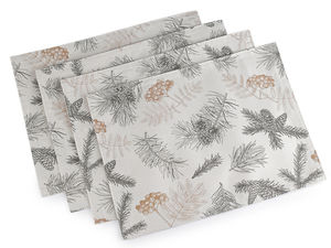 Șervet de masă textil premium de Crăciun, cu două fețe, cu lurex strălucitor (30x40 cm)