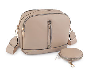 Geantă crossbody de damă cu portofel detașabil pentru monede - Poșetă de umăr cu buzunare multiple și curea reglabilă