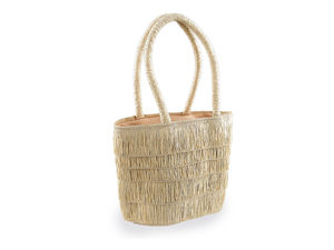 Geantă premium de vară împletită, cu franjuri și buzunar interior (20x16 cm)