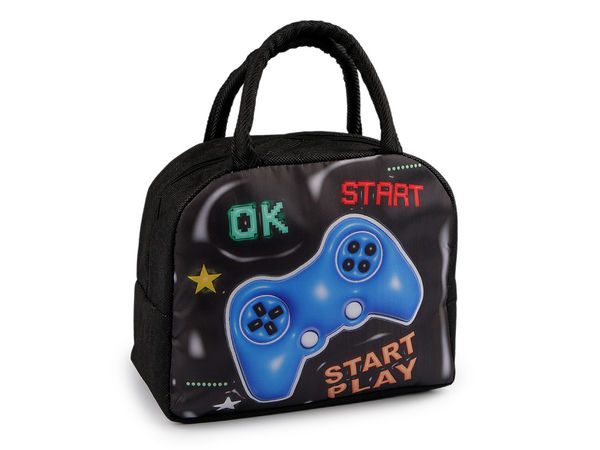 Geantă termoizolantă pentru prânz și gustări - Modele PlayStation și Astronaut, 21x17 cm