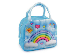 Geantă termică premium pentru gustări și prânz (21x18 cm) - Modele cu curcubeu și fluturi