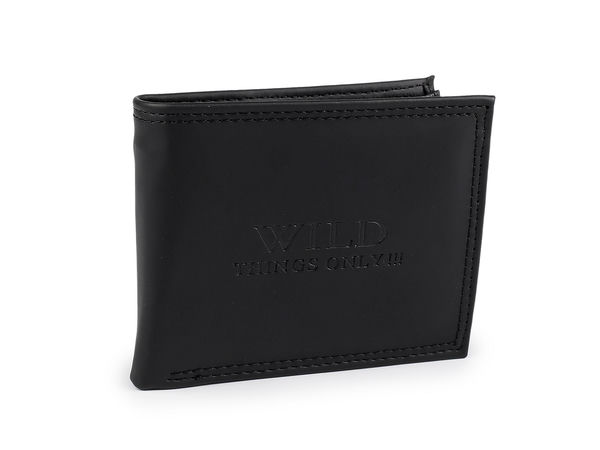 Portofel clasic pliabil pentru bărbați, cu model în relief – Organizator ușor cu 7 compartimente pentru carduri și buzunar cu capsă pentru monede (9 x 11 cm)