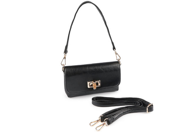 Geantă crossbody compactă premium cu închizătoare elegantă din lemn și baretă reglabilă detașabilă (12 x 18 cm)