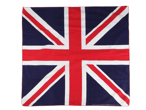 Eșarfă premium din bumbac cu imprimeu steag - Bandană pătrată și acoperământ pentru cap 70x70 cm (Modele SUA și Marea Britanie)