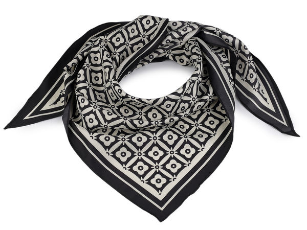 Eșarfă triunghiulară elegantă din saten (65x140 cm) - Accesoriu versatil pentru gât, păr și geantă