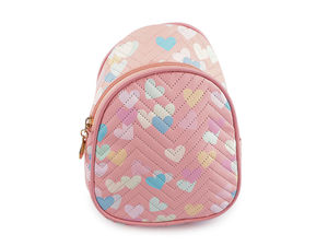 Rucsac crossbody pentru fetițe cu model inimioare – Mini geantă de umăr reglabilă (16 x 21 cm)