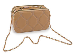 Geantă crossbody convertibilă și matlasată pentru damă - Poșetă de umăr compactă și elegantă tip plic cu baretă din lanț reglabilă