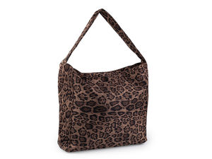 Geantă de mână premium de dimensiuni mari, cu imprimeu animal - Geantă de umăr elegantă din material textil, cu închizătoare magnetică (48x37 cm)