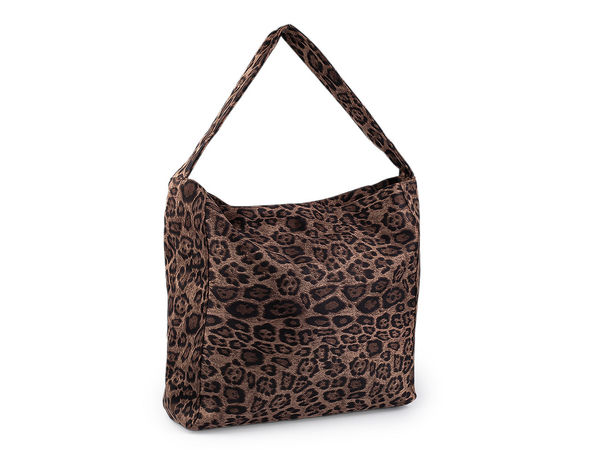 Geantă de mână premium de dimensiuni mari, cu imprimeu animal - Geantă de umăr elegantă din material textil, cu închizătoare magnetică (48x37 cm)