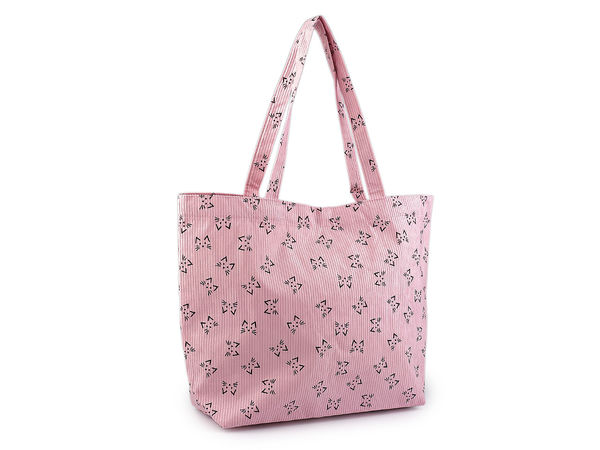 Geantă Tote Premium din Catifea Raiată cu Pisică - Geantă de Umăr Casual Încăpătoare & Poșetă de Cumpărături (46x33 cm)