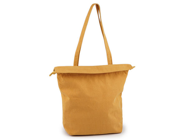 Geantă textilă premium tip tote, aspect catifea raiată, cu șnur și fermoar (39x40 cm)