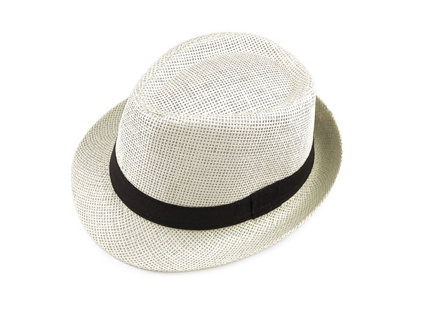 Pălărie clasică de vară din paie, unisex - Fedora de plajă cu bor lat, respirabilă și cu protecție solară