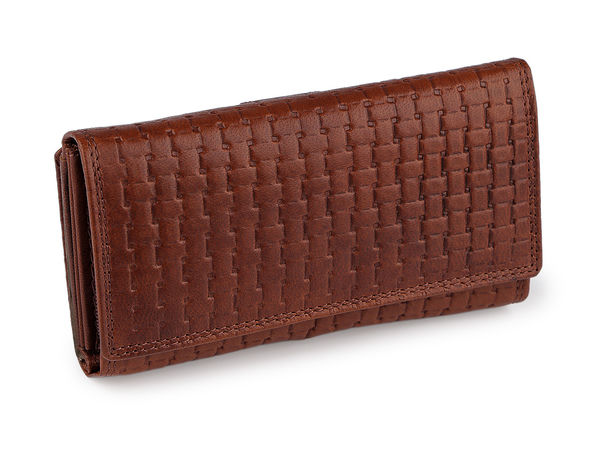 Portofel tip plic premium din piele naturală pentru femei (9,5 x 17 cm)