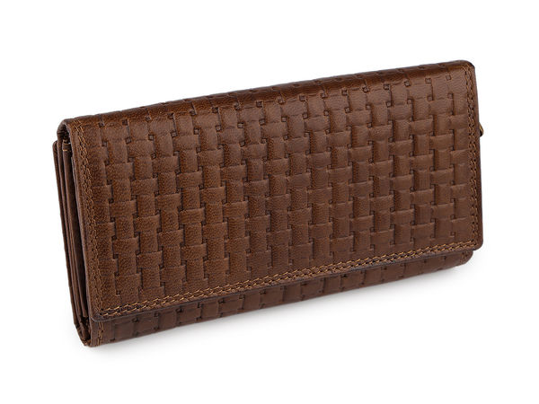 Portofel tip plic premium din piele naturală pentru femei (9,5 x 17 cm)