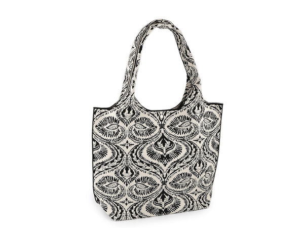 Geantă de umăr tricotată premium tip tote - Geantă de mână încăpătoare și elegantă pentru cumpărături, plajă și timp liber (42 x 33 cm)