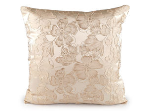 Husă decorativă pentru pernă brodată cu motiv floral 44 x 44 cm - Față de pernă