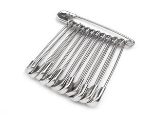Ace de siguranță premium de 34 mm, integral metalice, cu finisaj nichelat - Pachet vrac pentru cusut, croitorie și confecționarea broșelor