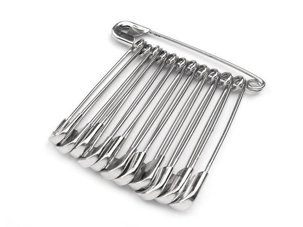Ace de siguranță premium de 34 mm, integral metalice, cu finisaj nichelat - Pachet vrac pentru cusut, croitorie și confecționarea broșelor
