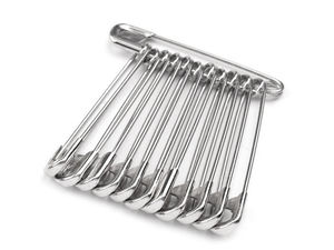 Ace de siguranță premium complet metalice, 40 mm - Finisaj nichelat, Pachet economic (600 bucăți)