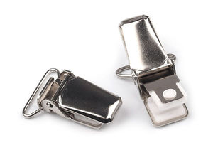 Cleme metalice premium pentru bretele, cu inserții de protecție pentru material - 20 mm
